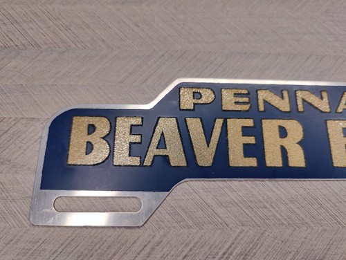Letrero de metal con tapa de matrícula de Beaver Falls Penna de colección raro  - Imagen 6 de 8