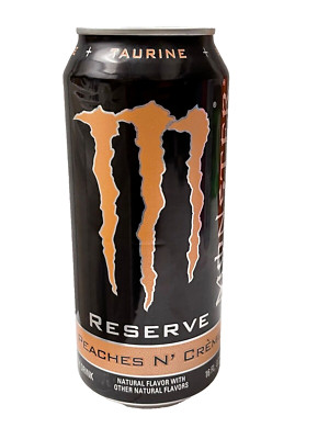 NEW FLAVOR MONSTER ENERGY RESERVE PEACHES N' CREME DRINK 1 FULL 16 FLOZ CAN BUY