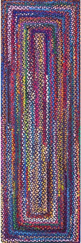 Rug 100% cotton handmade reversible area carpet modern living outdoor rag rug - Picture 3 of 7