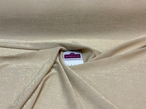 £6.99 Gold Jersey Stretch Shimmer Metalic dress fabric M1783 - Picture 15 of 17