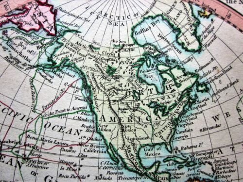 Mapa del mundo 1801 Laurie Whittle New Holland nativos americanos Cook Voyages paso NW. - Imagen 19 de 21