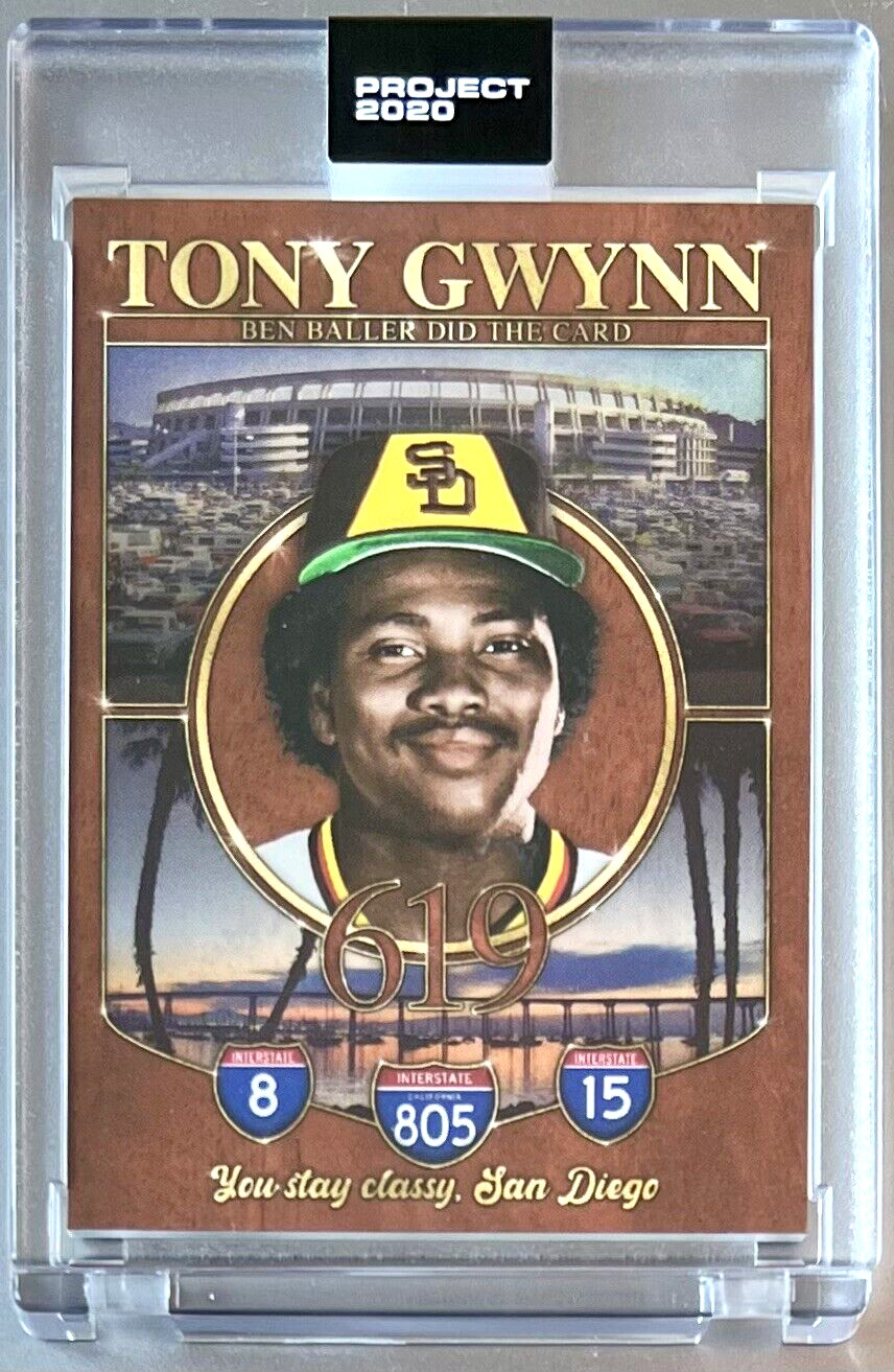 TOPPS PROJECT 2020 #209 TONY GWYNN HOF by BEN BALLER 1983 PADRES * FREE SHIPPING
