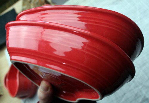 AUSWAHL Fiestaware mittlere Herzschale 7,5" aus Produktion SCHARLACHROT/ZITRONENGRAS - Bild 6 von 13