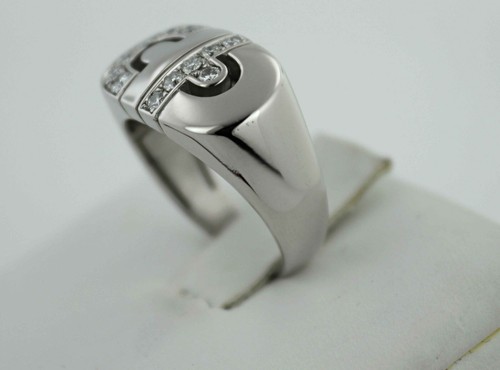 Bvlgari Parentesi 18k White Gold and Diamonds Ring - Picture 5 of 8