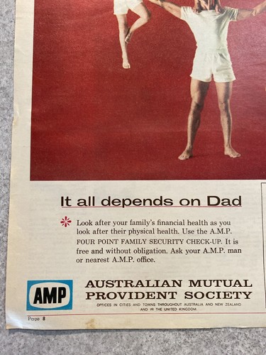 AMP Australian Mutual Provident Society 1960's Original Vintage Retro Print Ad - Bild 5 von 6