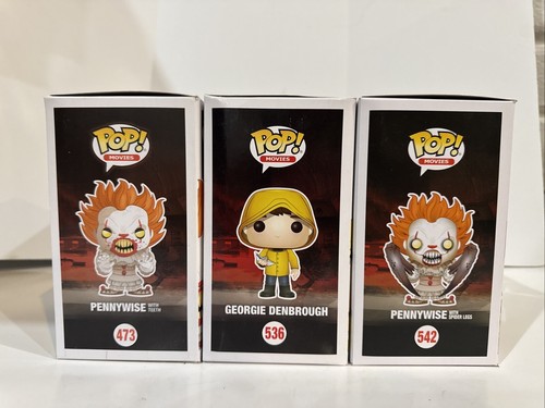 Funko Pop!#473 #536 #542: IT Pennywise with Teeth Georgie Pennywise With Spider - Picture 4 of 6