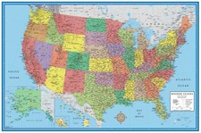 Swiftmaps HUGE 48x78 United States-USA-US Mega Wall Map Wall Mural