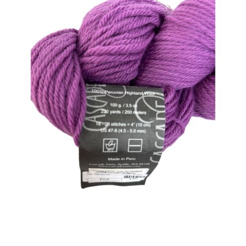 Cascade Yarns lila 100 % peruanische Hochlandwolle 3,5 Unzen AT790 - Bild 3 von 5