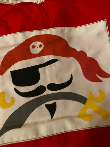 WES & WILLY CWD kids red PIRATE skulls SWIM TRUNKS shorts SWIMSUIT boys M 10-12 - Picture 4 of 4