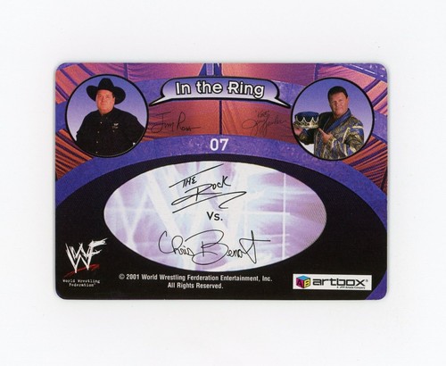 THE ROCK 2001 ARTBOX In the Ring WWF Slams Motion Cardz #07 Chris Benoit JM - Picture 2 of 2