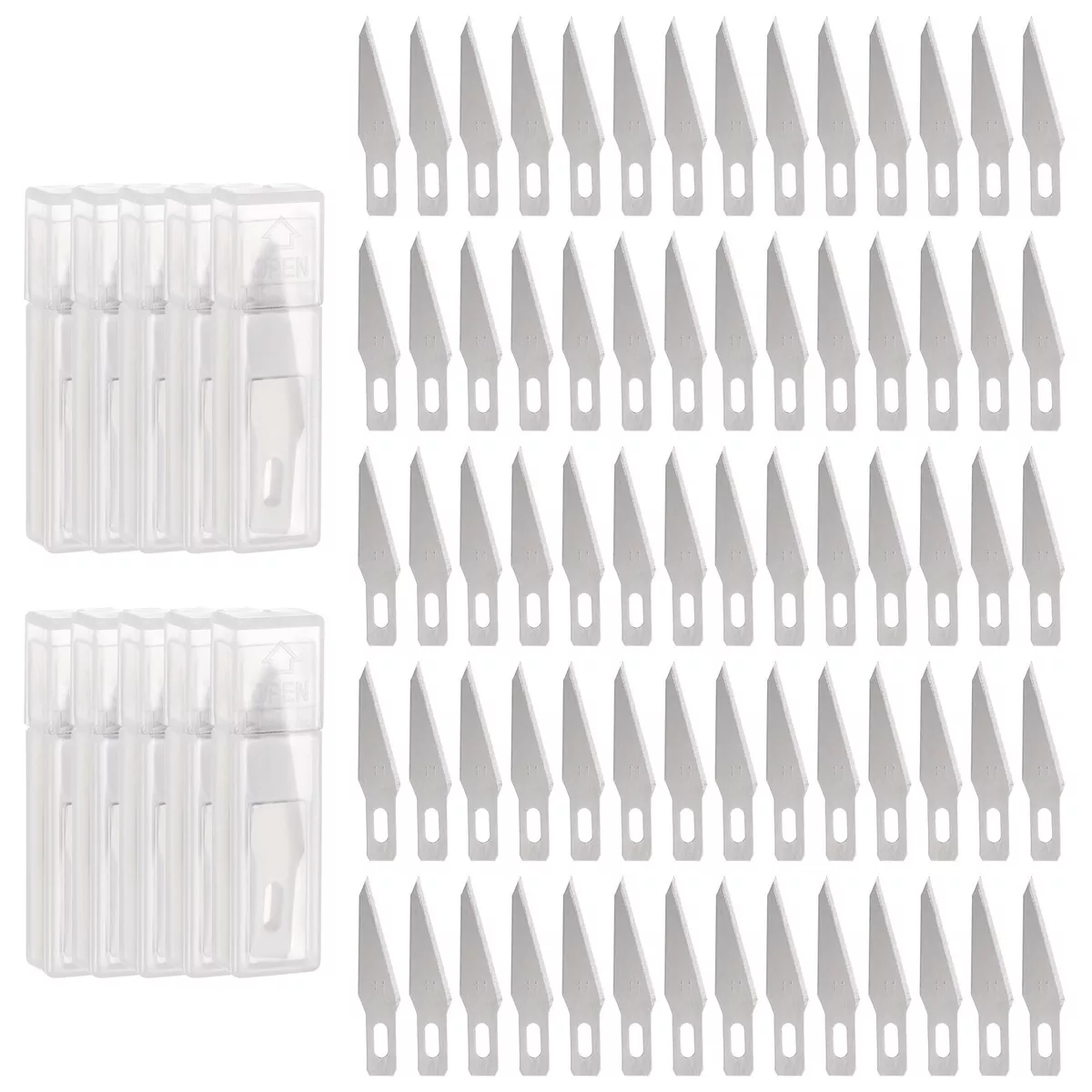 100pcs Exacto Knife Blades #11 Hobby Knife Replacement Blade Refills