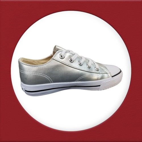 Airwalk Womens Lace Up Round Toe Low Top Silver, WhiteSkate Sneaker Shoes SZ 7 - Picture 13 of 19