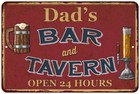 Dad's Red Bar and Tavern Personalized Rustic Sign Wall Decor 112180046002
