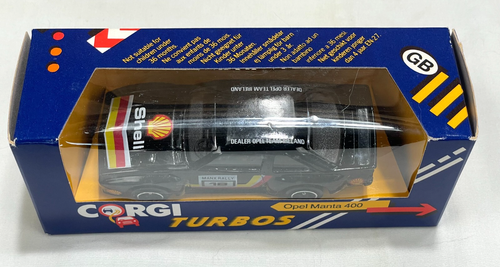 VINTAGE 1986 CORGI TURBOS OPEL MANTA 400 #18 SHELL C102/2 BLACK 1/43 DIECAST MIB - Picture 4 of 7