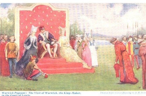 Warwick Pageant illustrations J N Bolton - Eight Post Cards by Water Colour Co - Picture 1 of 8