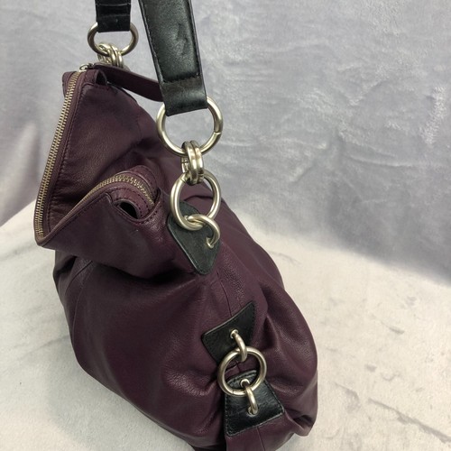 Kenneth Cole Designer Large Leather Tote in Maroon with Zip Closure Fully Lined - Picture 12 of 20