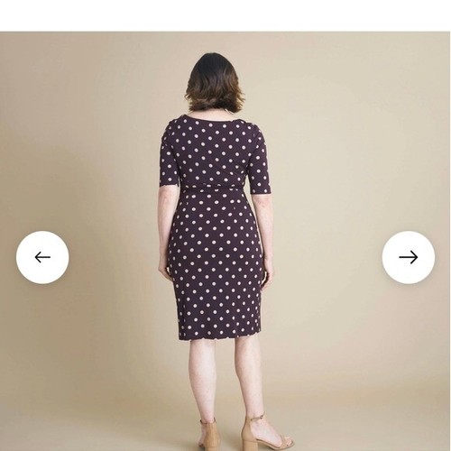 Abito donna a pois nuovo con etichetta Connected finto avvolgente 12P - Foto 2 di 5