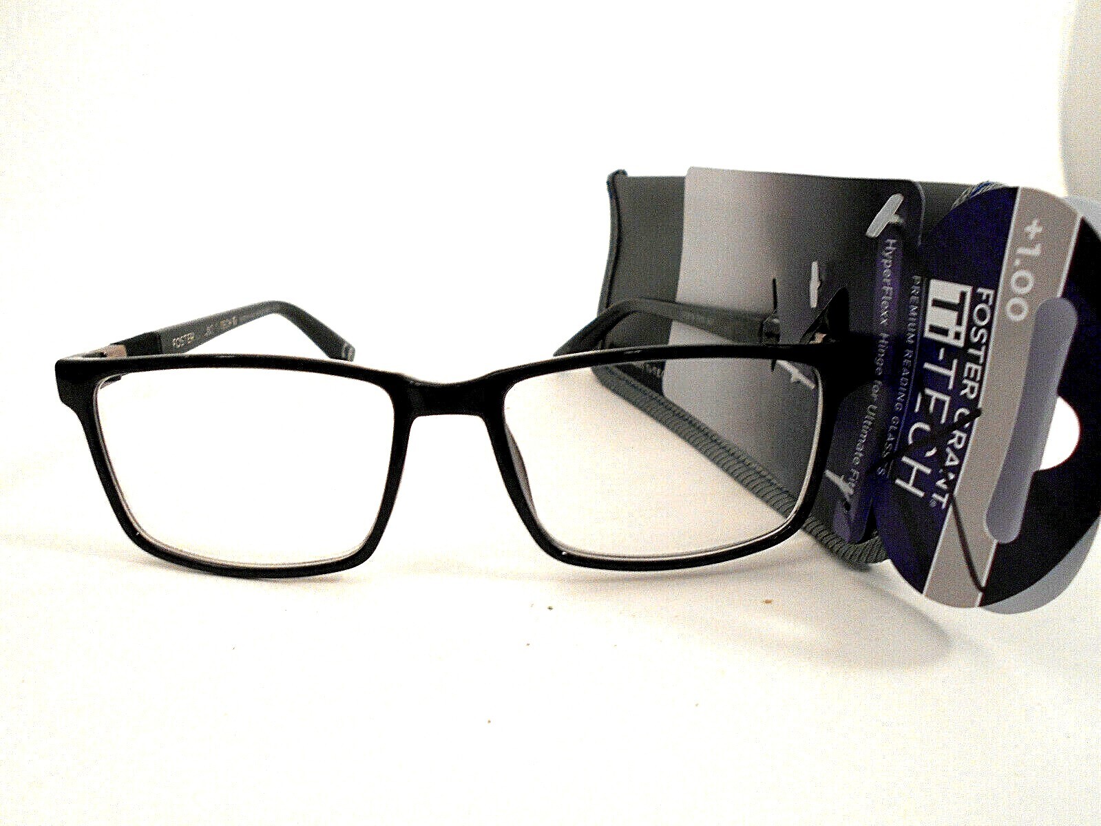 Foster Grant T-1200 Black Stylish Reading Glasses for Clear Vision-image