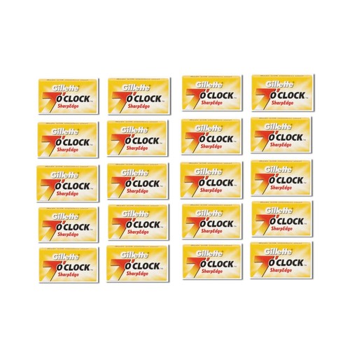 Gillette Rasierklingen 7 O' Clock für Rasiermesser Rasierhobel double Edge DE, - Picture 27 of 29