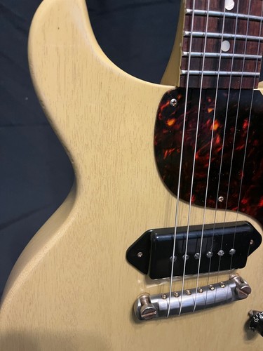 2017 Gibson Custom Shop Factory Aged '58 Les Paul Jr DC in TV Yellow W/COA/OHSC - Picture 11 of 24