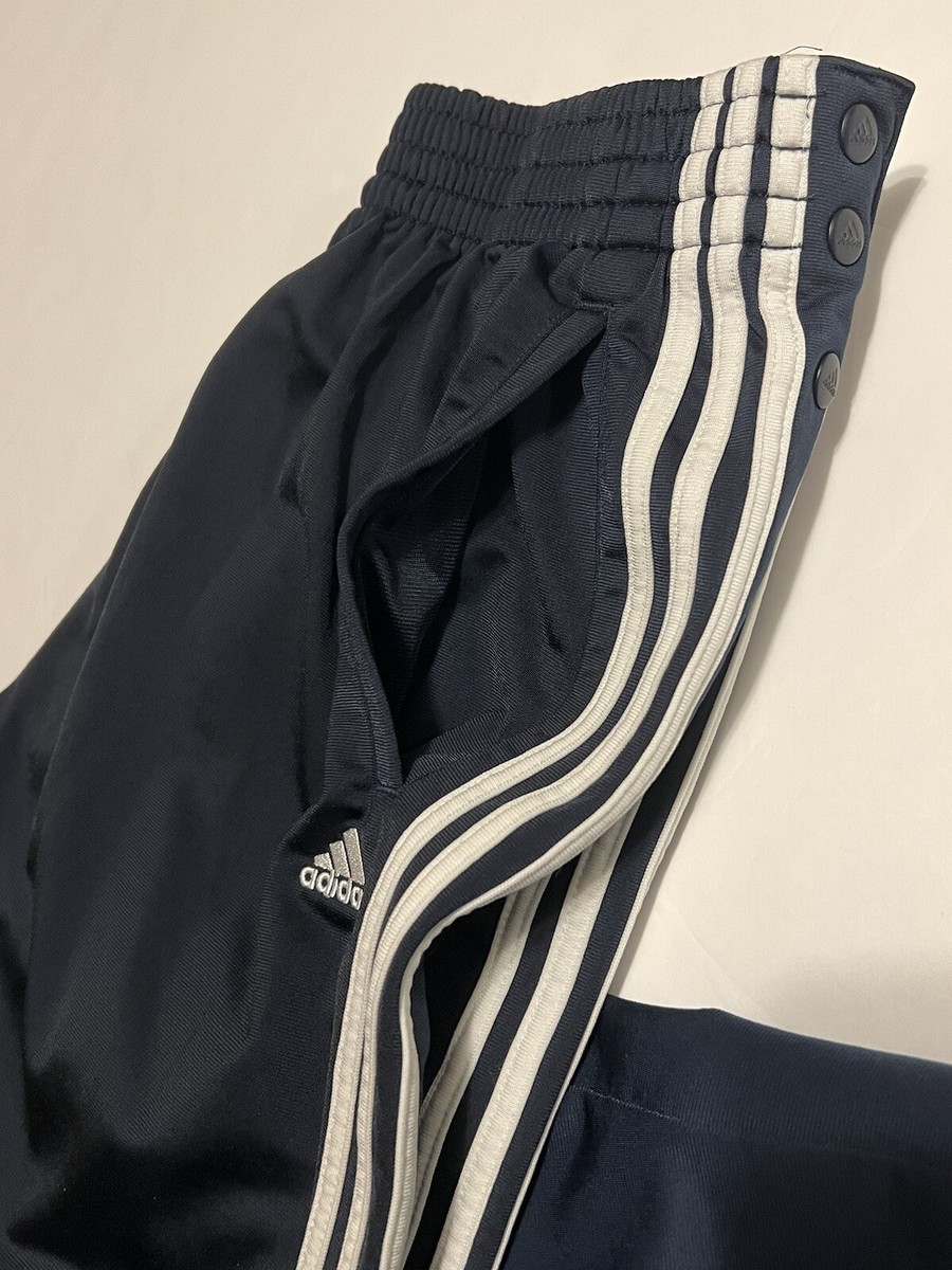 Adidas Tearaway Pants Joggers Basketball Snap Button Running Track