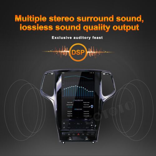 For Jeep Grand Cherokee 2014 -2019 Car Radio Tesla Screen 2 Din Stereo Receiver - Picture 7 of 10