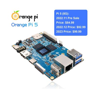 Orange Pi 5 8GB Rockchip RK3588S 8 Core 64 Bit Single Board