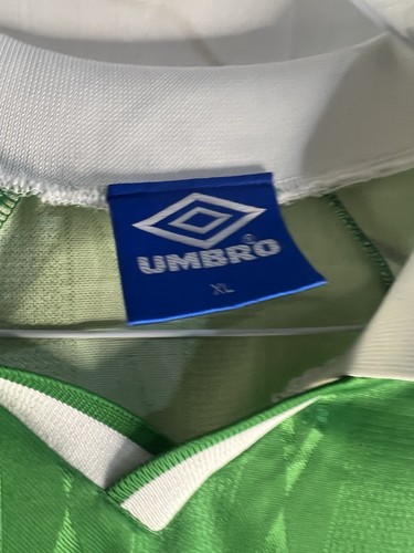 Vintage Umbro Soccer Jersey Mens XL Green Long Sleeve Number 14 Football 90s - Picture 10 of 19