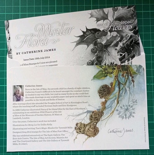 Isle of Man 2014 Sepac Flowers FDC - Picture 2 of 2