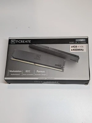 TEAMGROUP T-Create Master 64GB 4x16GB DDR5 6400 RDIMM CL32 XMP - Image 1 of 2