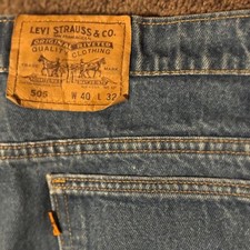 Vintage 1992 Levi s 505 Orange Tab Jeans Made in USA 40x32