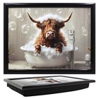 Cushioned Lap Tray Bean Bag Highland Cow Wow Portable Lap Desk Breakfast Serving