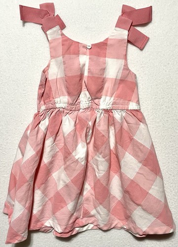Lucky Penny Toddler Girl’s Gingham Tank Dress Pink Plaid Bow Accents Size 2T - Picture 6 of 8