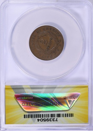 1864 ANACS VG 10 Large Motto Rotated Dies Two Cent Piece - Picture 2 of 2