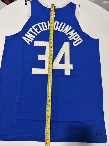 BNWT Giannis Antetokounmpo Milwaukee Bucks Nike Authentic Jersey, sz 48 Large - Picture 17 of 18