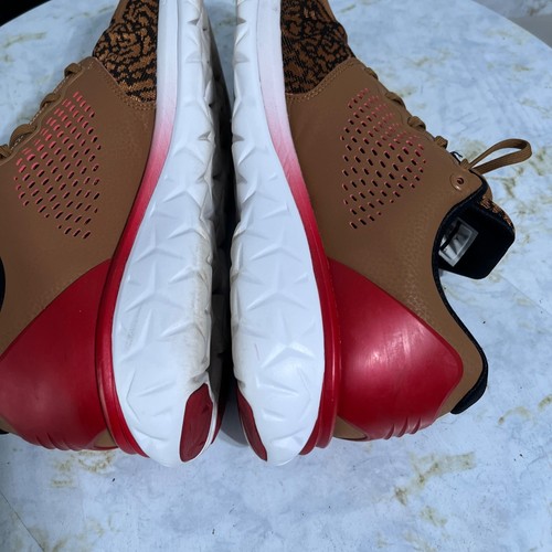 Jordan Trainer ST Uomo Taglia 12 Scarpe Marrone Rosso Sportive Casual Sneakers Basse - Foto 13 di 13