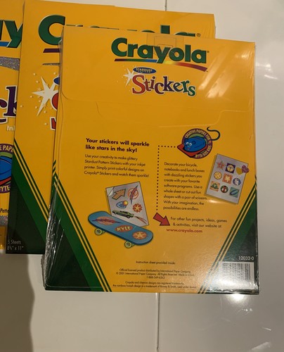 3 Crayola PAPIERE Sternenstaub Glitzer Muster Tintenstrahl bedruckbar 8,5 x 11 - 15 Seiten - Bild 4 von 5