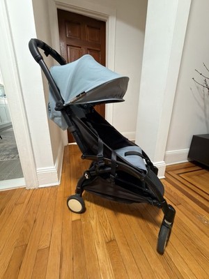 Babyzen YOYO Lightweight Stroller Black Frame Light Blue Canopy