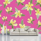 Flowers Design Peel & Stick Wall Stickers Wallpaper For Bedroom Pink Color