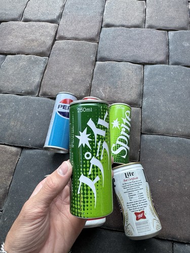 Vintage Can Mixed Lot Of 7 Coca Cola , Pepsi , Sprite Budweiser - Bild 2 von 7