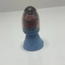 Vintage 1977 Circus Weeble Blue Bucket/Ringmaster Stand Plus Ringmaster