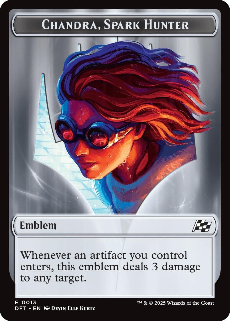 Emblem - Chandra, Spark Hunter // Vehicle Do... Normal [DFT - 13 // 12] LP Magic