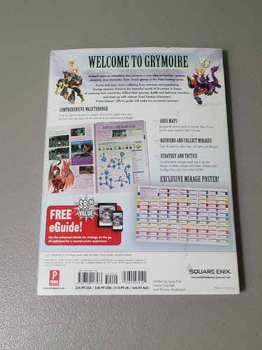 World of Final Fantasy Prima Games Official Strategy Guide Book w/ Poster - Foto 2 di 4