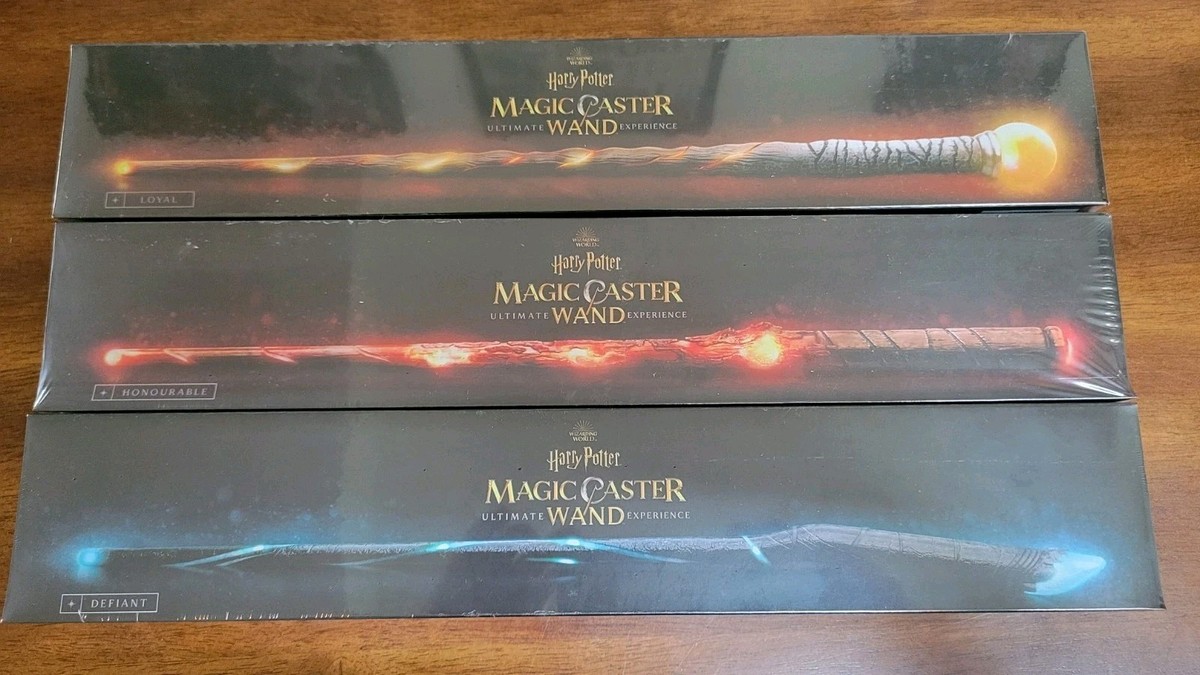 Lot 3 Brand New Sealed Harry Potter Magic Caster Wands