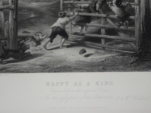 Happy As A King 1855 Print Engraving William Collins Engraved by Edward Finden - Picture 6 of 10