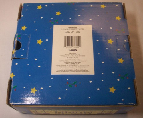 Sakura Debbie Mumm: MUÑECO DE NIEVE: 4 platos de ensalada: Nuevo en caja: Sin precio base - Imagen 6 de 7