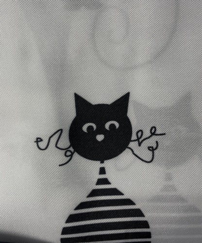 Sophisticat Black Cats Fabric Shower Curtain 72"x72" Modern Gingham 2015 NOS New - Picture 8 of 15