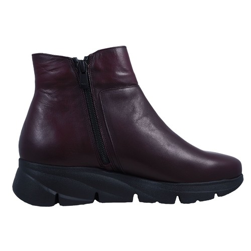 Fluchos Bona: women's lightweight burgundy zip platform ankle boots F1361 - Picture 2 of 6