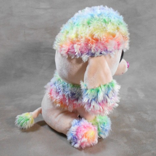 Ty Beanie Boos Rainbow the Poodle Dog 9" Medium Plush No Hang Tags - Picture 3 of 8