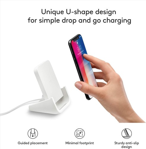 Logitech Powered Wireless Charging Stand for iPhone 17 Pro Max, 16, 15, 14, 13 - Picture 3 of 8